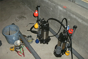 設置する新しい排水ポンプ