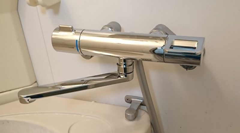 [東京都中央区]浴室のサーモスタット水栓の交換作業